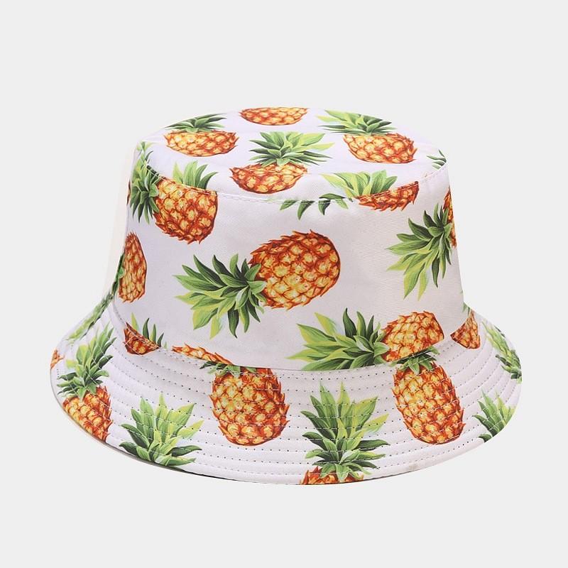 Fruit Pattern Fisherman Hat With Wide Brim For Summer Sun Protection And Casual Wear