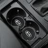 AANI1 2 Pack Silicone Car Water Bottle Coaster Anti-Slip Mats for Kia EV6 Sorento Niro Stinger Ceed Carnival K5 K9 Soul Carens VQ Cade