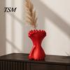 Modern Garden Decor 3D Printed Butterfly Flower Vase, Wavy Ribbon Matte Tabletop Decor, Multi-Purpose Planter Decorative Vase for Fresh Dried Flowers,