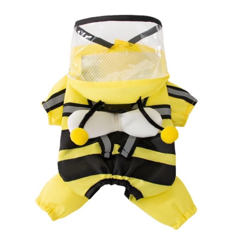 Милый дождевик для собак с изображением животных, четвероногих, водонепроницаемый, полностью закрывающий, бишон, медведь, питомец, маленькая и средняя собака, плюшевый мишка, сиба-ину, одежда для дождливого дня