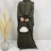 Hooded Long Robe Dress for Women - Middle Eastern & Turkish Style