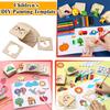 Детские игрушки для рисования 20/32/50 шт. Деревянные трафареты для DIY-рисования, шаблоны, поделки, игрушки-головоломки, развивающие игрушки для детей, подарки