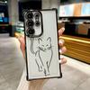 Забавный Кот Черно-белый Рисунок Коты Чехол Для Galaxy S26 Ultra Чехол Для Телефона Для Samsung S26 S25 S24 S23 S21 Ultra S20 FE S25 Plus Чехол