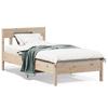 VidaXL Bed Frame with Headboard 90x200 Cm Solid Pine Wood 842658