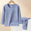 "Children’s Warm Plush Autumn Pajama and Thermal Underwear Set for Students and Teens"