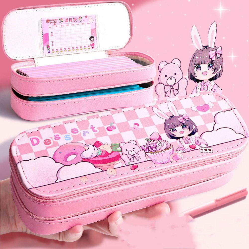 Portable Storage Box Multi-function Pen Case Durable Pencil Case  Student School Supplies