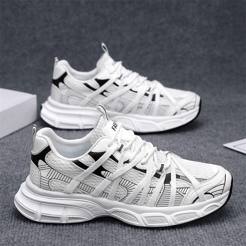 Autumn New Fashion Breathable Versatile Casual Shoes Men's Shoes Platform Sports Shoes Mesh Youth Casual Shoes