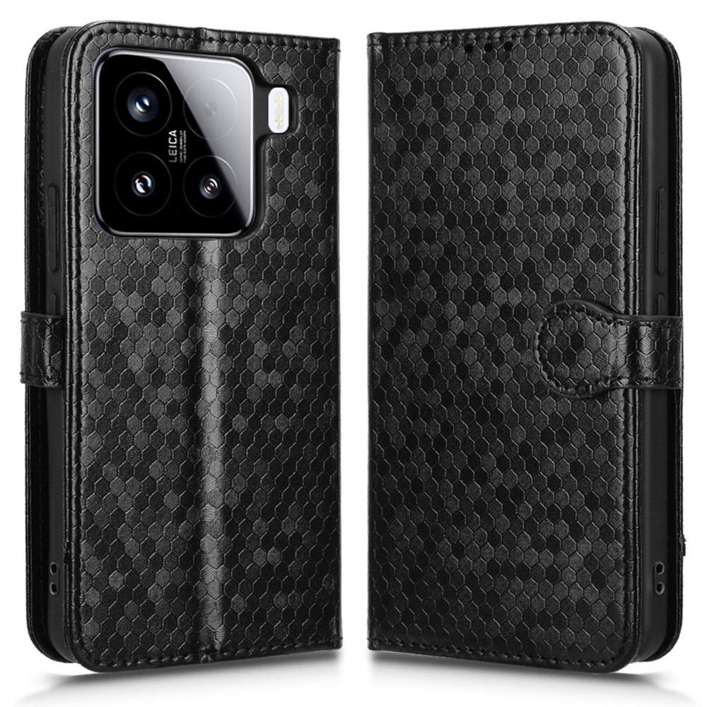 Для Xiaomi 15 Pro Wallet Case Dot Pattern Imprint PU Leather Phone Cover