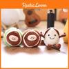 Adorable Chestnut Chinese Plush Keychain Charm Key Loop Bag Doll Decoration