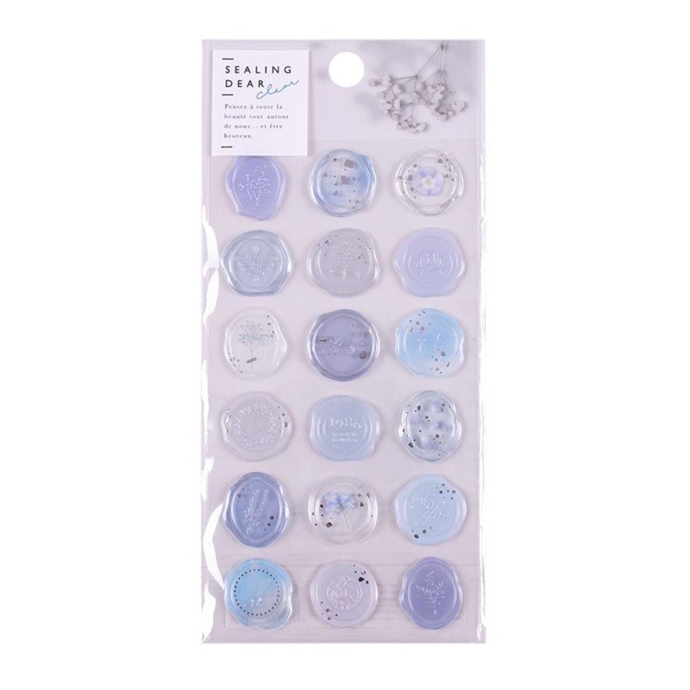 Transparent Retro Wax Stamp Sticker Decorative Envelope Seal Sticker DIY Scrapbooking