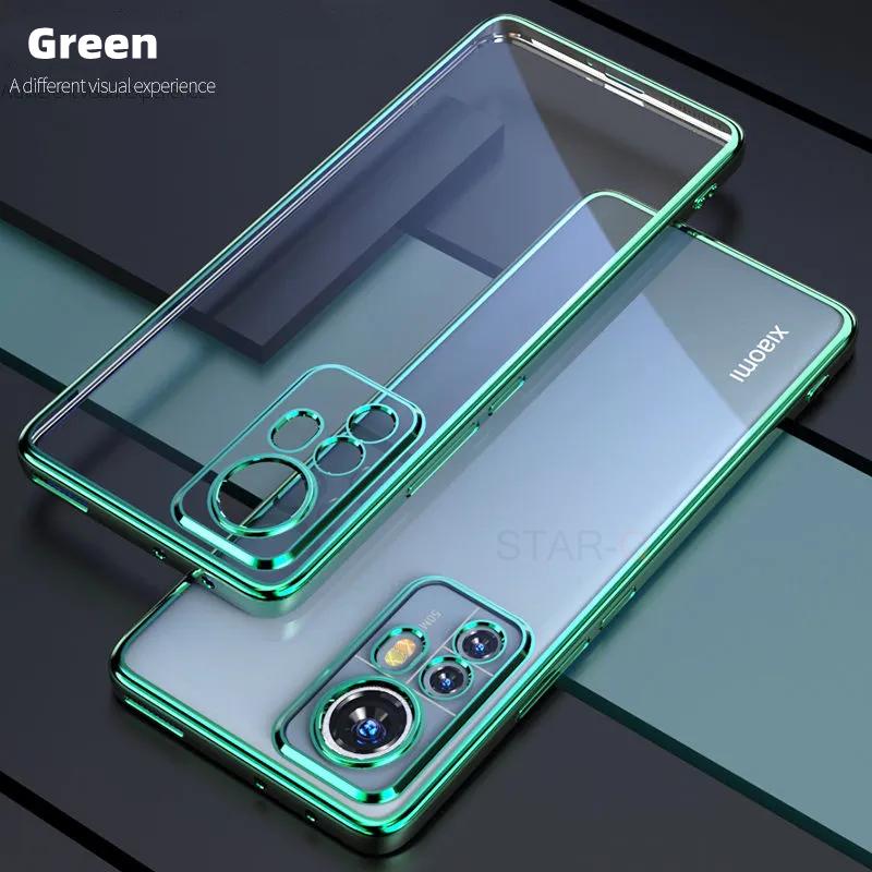 Luxury Transparent Plating Case For Xiaomi Mi 12t Pro 13 Xiaomi12 12 T 12tpro 5g 12x Original Clear Silicone Back Cover On Mi12