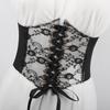 Fashionable Women Waist Corset Flower Embroidery Elastic Waistband Wide Lace Slimming Body Belts Cummerbunds