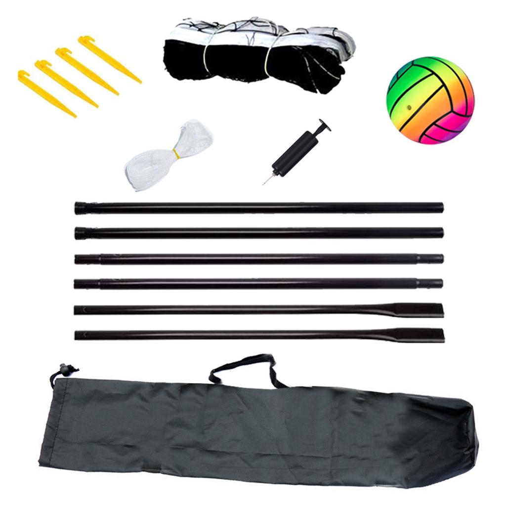 Сетка для пляжного волейбола, футбольная сетка, сетка для бадминтона с подставкой, сумка для переноски на заднем дворе, на открытом воздухе