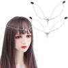 Chinese Style Headdress Crystal Head Chain Hair Accessories Eyebrows Pendant New Year Side Clip