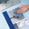 Deli A4 Transparent Pull Rod Folder Set