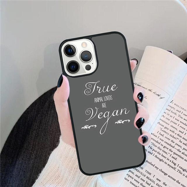 ВЕГАНСКИЕ ЦИТАТЫ ЛЮБОВЬ К ЖИВОТНЫМ Чехол для телефона Для iPhone 17 Air 15 16 14 13 12 Pro Max 11 Pro Max Plus