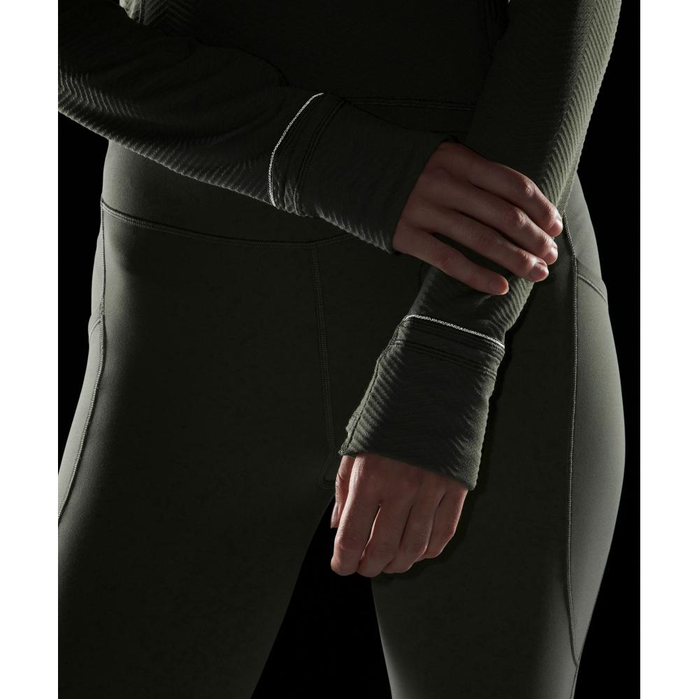 Lululemon It S Rulu Укороченная с молнией до середины Воротник-стойка Шелковый принт с пальмами Обновленная