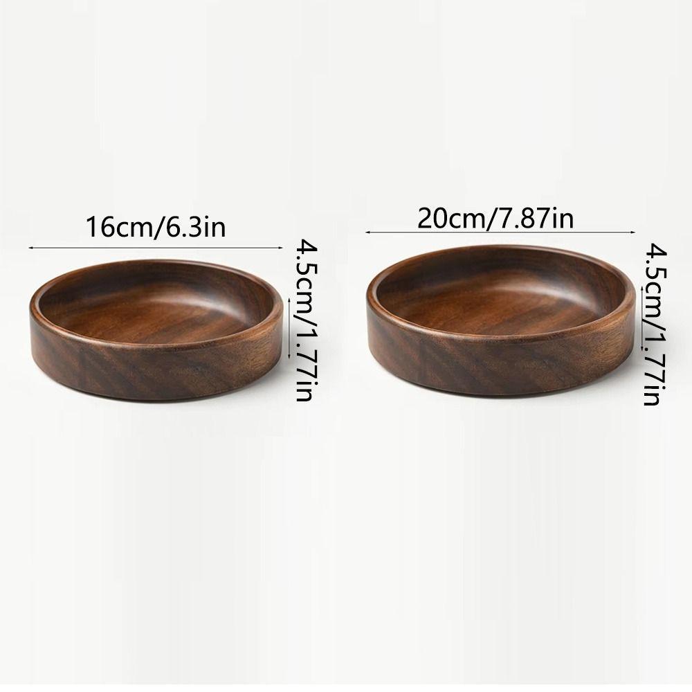 Салатница из дерева ручной работы, круглая поднос для закусок, креативная миска из цельного дерева для отеля