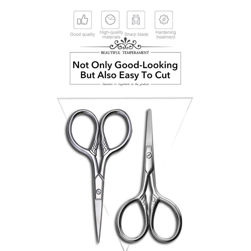 Нержавеющая сталь, маленькие ножницы для макияжа, бровей, маникюра, ногтей, кутикулы, триммер для бороды и усов, инструмент для волос в носу