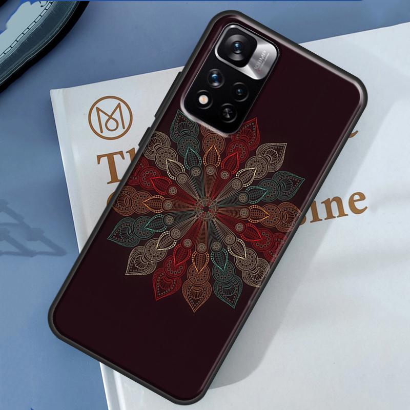 Цветочная Мандала Цветочный Чехол Для Xiaomi Redmi Note 14 13 11 9 10 12 Pro 9S 10S 11S 12S Redmi 10C 12C 13C 14C Обложка