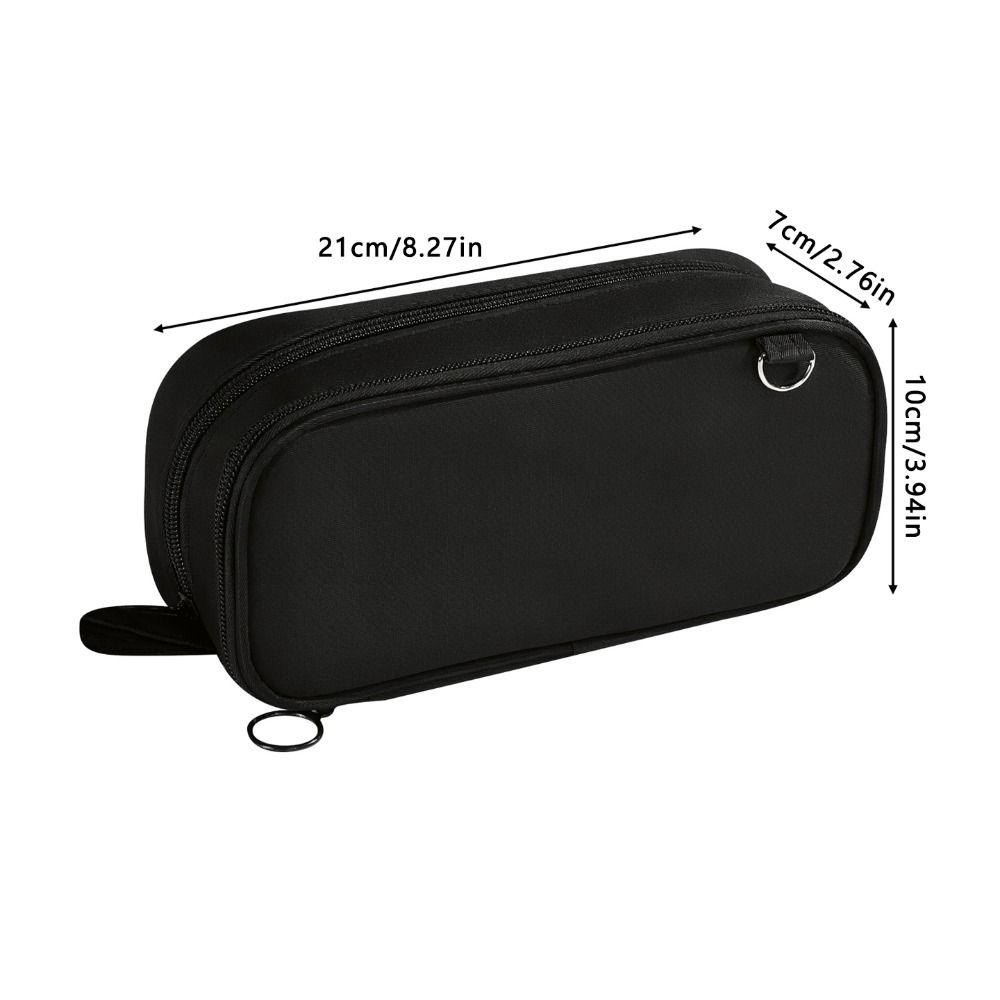 Solid Color Pencil Case Large Capacity Stationery Bag Multi-functional Pencil Pouch Gift
