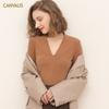 CANVAUS Женская осень/зима, новый стиль, хлопковая тонкая бархатная однотонная рубашка с v-образным вырезом и длинными рукавами, тонкая простая рубашка в европейском стиле