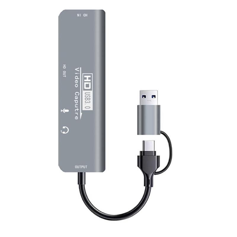 Portable 4K Video Capture Card USB3.0 Technology and Double Interfaces Design for Streaming Recording and Content Creation