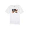 Basic Graphic Monogram Color Block Casual Comfortable Short Sleeve T-Shirt Men Tops White 686380-02