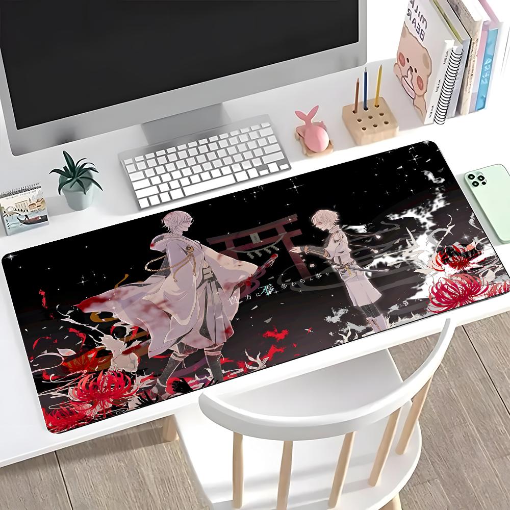 Аниме T-touken R-ranbu Коврик для мыши Mouse Pad Большой Игровой С заблокированным краем Утолщенный Настольный коврик для компьютерной клавиатуры