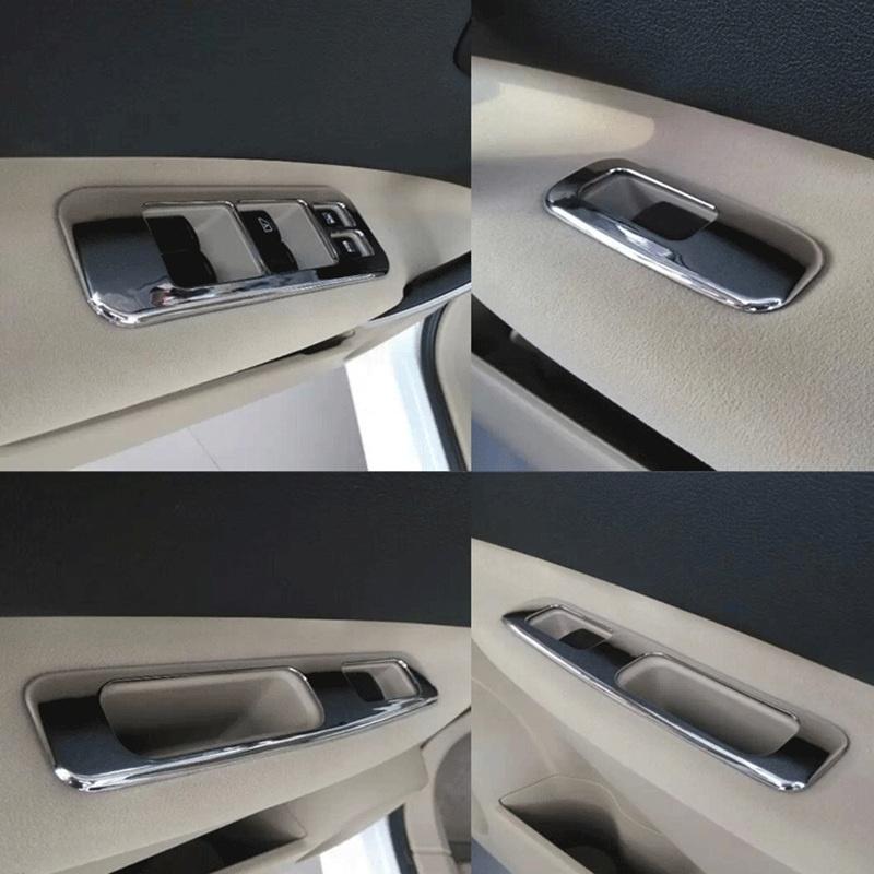 For Nissan Qashqai J10 2007-2014 Accessorie 4pcs/set ABS Side Door Window Lift Control Button Panel Decoration Cover Case Sticker