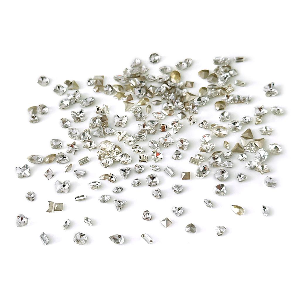 50 шт. Мини-стразы для ногтей с заостренным дном и кристаллами, украшения для ногтей, хрустальные стеклянные камни, маникюрные стразы для ногтей