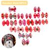 10Pcs Pet Hair Bows Love-heart Pattern Pet Grooming Accessory Non Woven Fabric