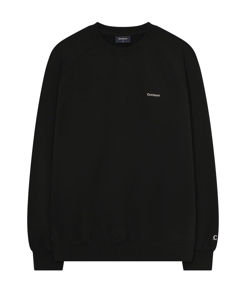 COVERNAT Small Logo Fleece-Lined Sweatshirt Black