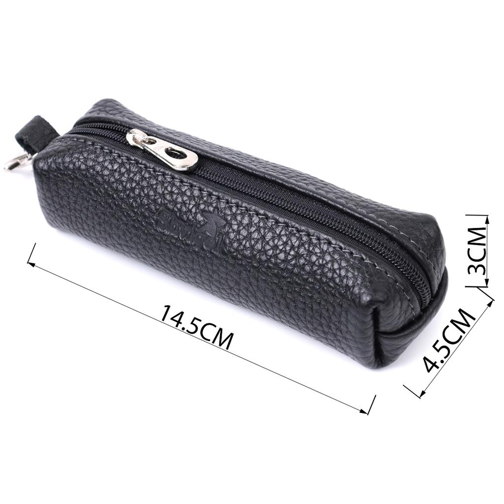 Вместительная ключница унисекс из натуральной кожи SHVIGEL Key Wallet 16227 Черная