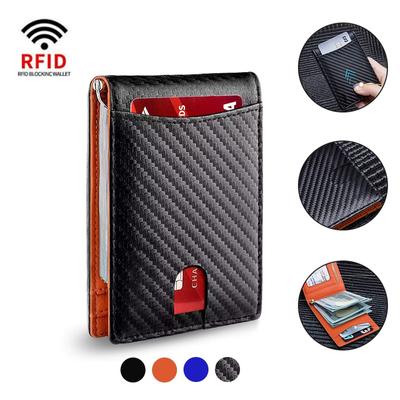 Держатель для кредитных карт из углеродного волокна Мужские кошельки RFID Минималистичный Мини Тонкий Кошелек Кардхолдер Кошелек Подарки для мужчин Кошельки Кошелек для мужчин
