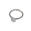 Classic Adjustable Six-Prong Solitaire Ring - Light Luxury Jewelry Accessory