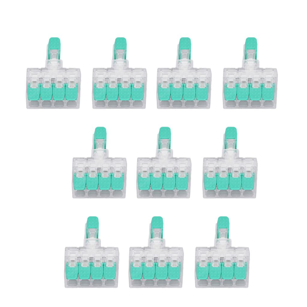 10 шт. комплект рычажных соединителей проводов от 1 до 4, быстроразъемный соединитель кабеля, клеммная колодка для проводника