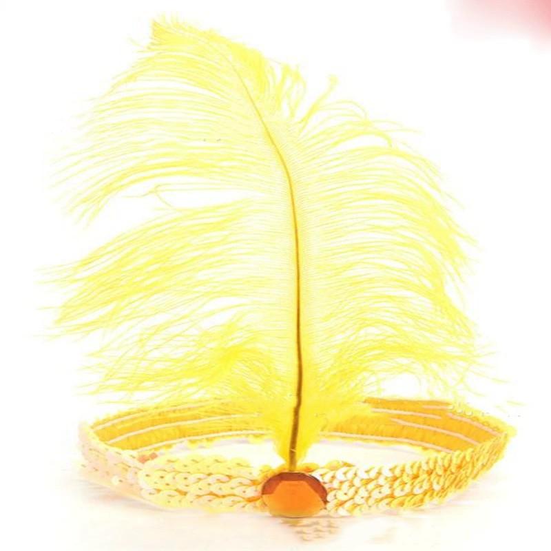 Sequins Feather Crystal Headband Indian Feather Headdress Holiday Party Indian Hairband Fashion Women Hair Accessories