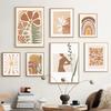 Boho Minimalist Sun Rainbow Flower Leaves Wall Art Canvas Painting Abstract Nordic Posters Prints Pictures For Living Room Decor
