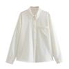 Western Style New Fashion Trendy Women clothes Pocket Decoration Lapel Long sleeve Linen Shirts 4786049 501
