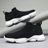 2024 New Men Sneaker Spring Summer Breathable Knit Casual Sock Shoes Flat Skateboard Shoes Youth Cool Slip-on Loafers Big Size