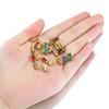 2pcs Luxury Zircon Birthstone Charm Stainless Steel PVD Gold Plated Pendant 4x10mm DIY Bracelet Necklace Jewelry Accessories