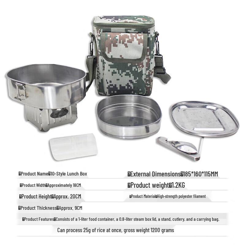 Dragon Watch 10-Style Stainless Steel Camping Mess Kit