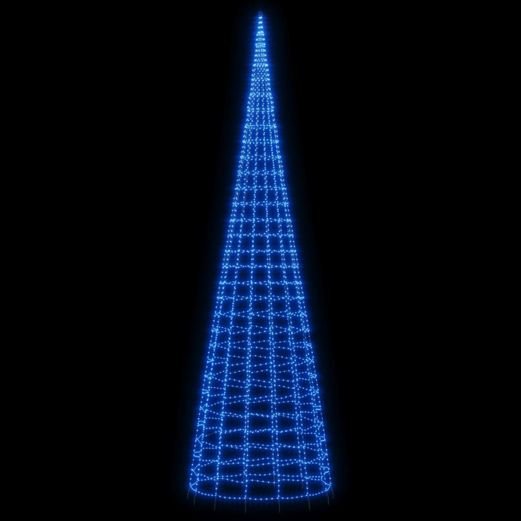 Vidaxl Choinka Z Lampek, Na Maszt, 3000 Niebieskich Led, 800 Cm