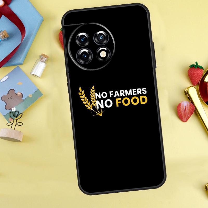 No Farmers No Food Case For OnePlus 15 13 12 11 10 9 13T 13R 12R 10R 10T 8T Nord 5 CE 4 3 2 Lite N20 N30 Cover