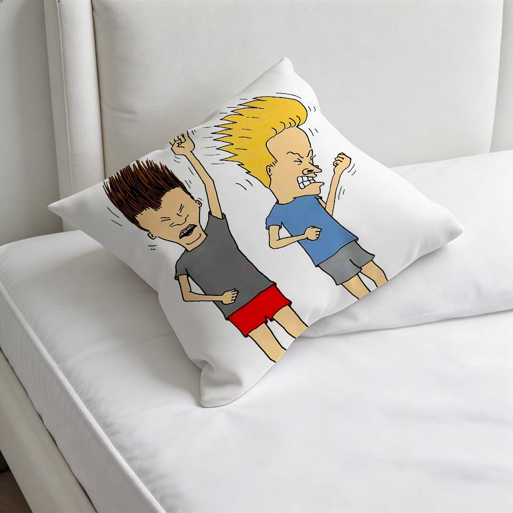 BBeavis and Butt HHead Square Pillow Cover Decorative Throw Pillow Case for Sofa Couch Bed Home Car Living Room Decoration