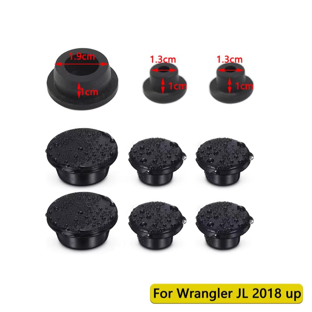 Tailgate Waterproof Rubber Plugs for Jeep Wrangler JK JL Gladiator JT 2007-2026 Rear Door Removable Rubber Plug Accessories