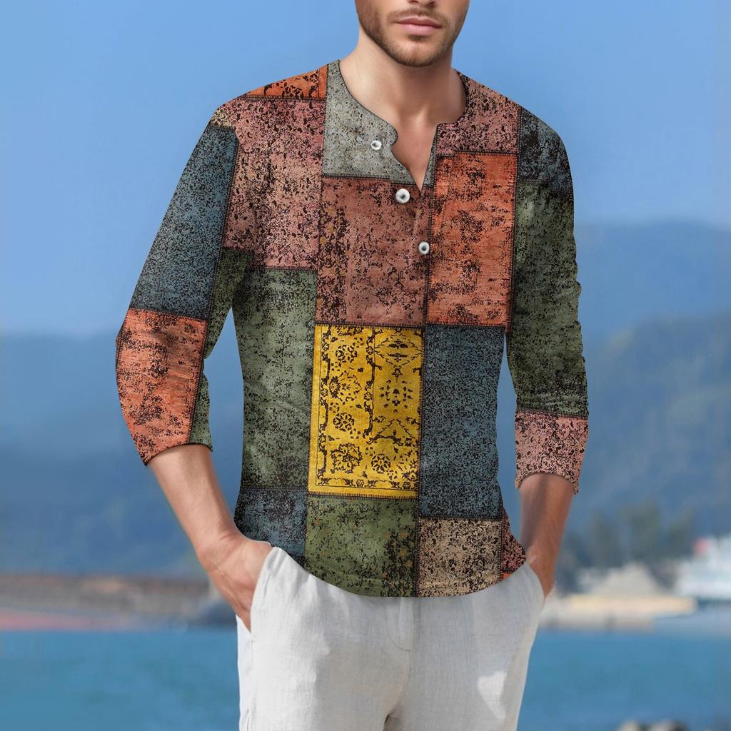 Мужская футболка уличная повседневная мода с длинными рукавами