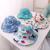 Cute Kids Outdoor Bucket Hats Children Sun Hats with Windproof Rope Cotton Baby Caps for Boys Girls Caps Summer Hat for Kids