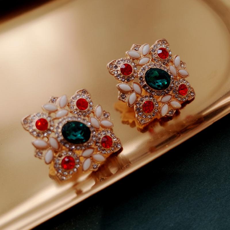 Винтажные дворцовые барочные геометрические серьги с драгоценными камнями женские вечерние украшения серьги для платья подарки